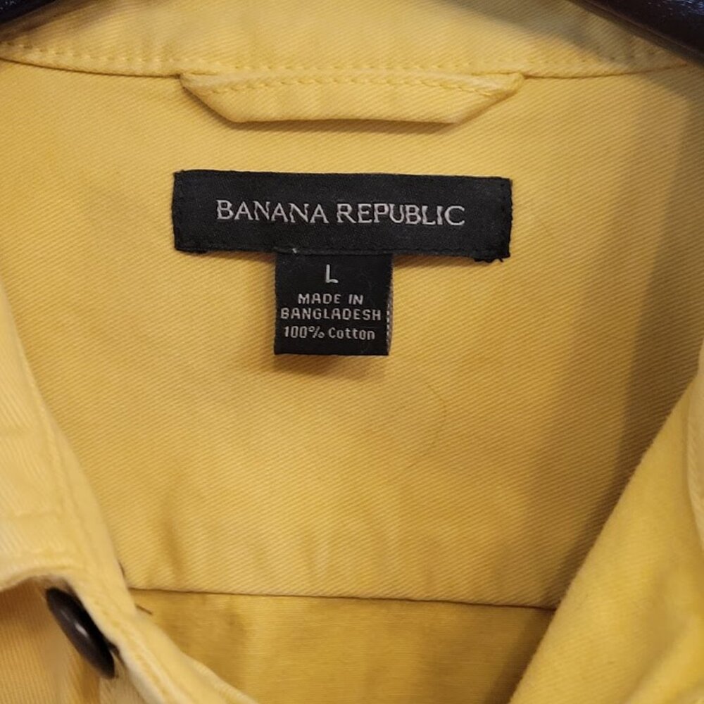 Men's Light TAN banana republic utility shirt size L - Picture 3 of 3